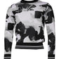 Multicolor Camouflage Crew Neck Men Pullover Sweater