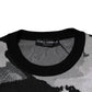 Multicolor Camouflage Crew Neck Men Pullover Sweater