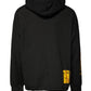 Black Cotton Hooded DG Shield Pullover Sweater