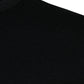 Black Nylon Logo Crew Neck Pullover Sweater