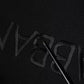 Black Nylon Logo Crew Neck Pullover Sweater