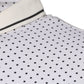 White Polka Dot Cotton Collared Polo T-shirt