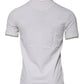 White Polka Dot Cotton Collared Polo T-shirt