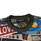 Multicolor Graphic Print Cotton Crew Neck T-shirt