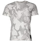 White Gray Camouflage Cotton Crew Neck T-shirt