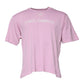 Pink Logo Print Cotton Crew Neck T-shirt