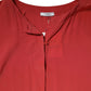 Red Long Sleeves Pencil Cut Drawstring Waist Dress