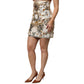 Gold Jacquard Embellished A-line Mini Skirt