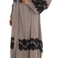 Elegant Cape Kaftan Dress in Gray