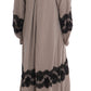 Elegant Cape Kaftan Dress in Gray