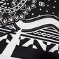 White Black Printed Cotton Sweatshirt Sweater