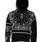 Black Bandana Hooded Men Sweatshirt Sweater