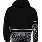 Black Bandana Hooded Men Sweatshirt Sweater