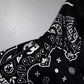 Black Bandana Hooded Men Sweatshirt Sweater