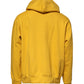 Yellow Logo Plaque Hooded Full Zip Sweater