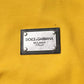 Yellow Logo Plaque Hooded Full Zip Sweater