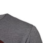 Gray Logo Print Cotton Crew Neck Men T-shirt