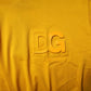 Dark Yellow Logo Cotton Men Crew Neck T-shirt