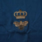 Blue Crown Bee Cotton Men Crew Neck T-shirt