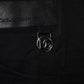 Black Logo Patch Cotton Crew Neck T-shirt