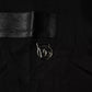 Black Logo Patch Cotton Crew Neck T-shirt