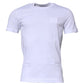 White Logo Plaque Cotton Crew Neck T-shirt