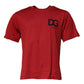 Red DG Logo Cotton Crew Neck T-shirt