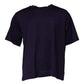 Navy Blue DG Logo Cotton Crew Neck T-shirt