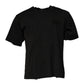 Black DG Logo Cotton Crew Neck T-shirt