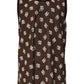 Brown Logo Monogram Cotton Crew Neck T-shirt