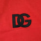 Red DG Logo Patch Cotton Crew Neck T-shirt