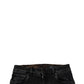 Black Tattered Cotton Skinny Men Denim Jeans