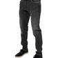 Dark Gray Washed Cotton Slim Fit Denim Jeans