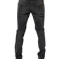 Dark Gray Washed Cotton Slim Fit Denim Jeans