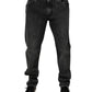 Black Cotton Stretch Skinny Men Denim Jeans