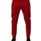 Red Cotton Jogger Jogging Pants