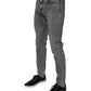 Dark Gray Washed Cotton Slim Fit Denim Jeans