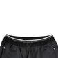 Black Polyester Logo Jogger Pants