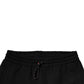Black Logo Patch CottonJogger Sweatpants Pants
