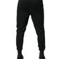 Black Cotton Blend Jogger Sweatpants Pants