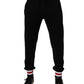 Black Wool Mid Waist Jogger Sweatpants Pants