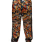 Multicolor Marble Satin Men Tracksuit Pants