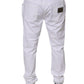 White Cotton Stretch Skinny Men Denim Jeans