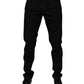Black Cotton Stretch Slim Fit Men Denim Jeans