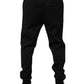 Black Polyester Men Jogger Sweatpants Pants
