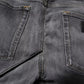 Dark Gray Washed Cotton Skinny Men Denim Jeans