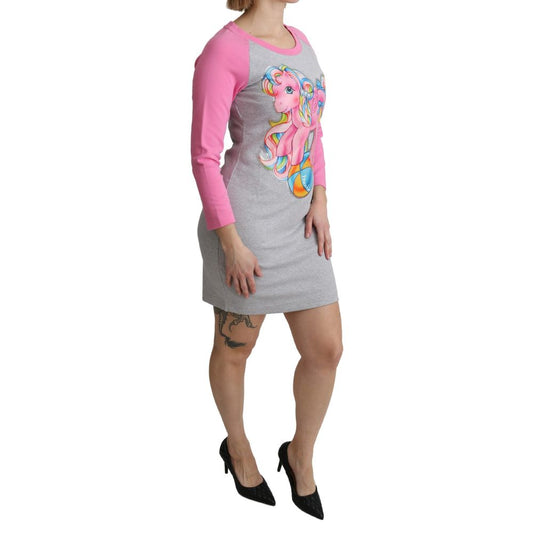 Gray Cotton Casual Dress