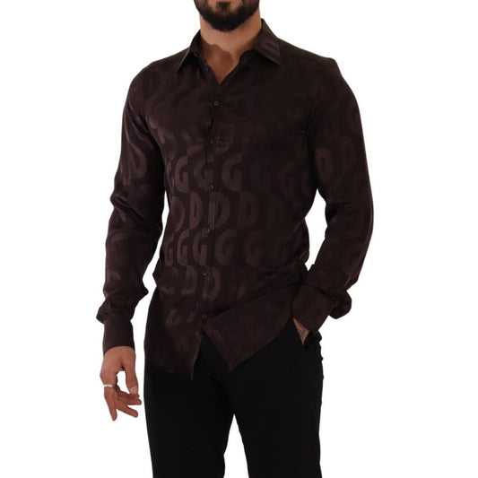 Bordeaux Silk Pattern Shirt