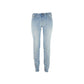 Blue Cotton Skinny Pant