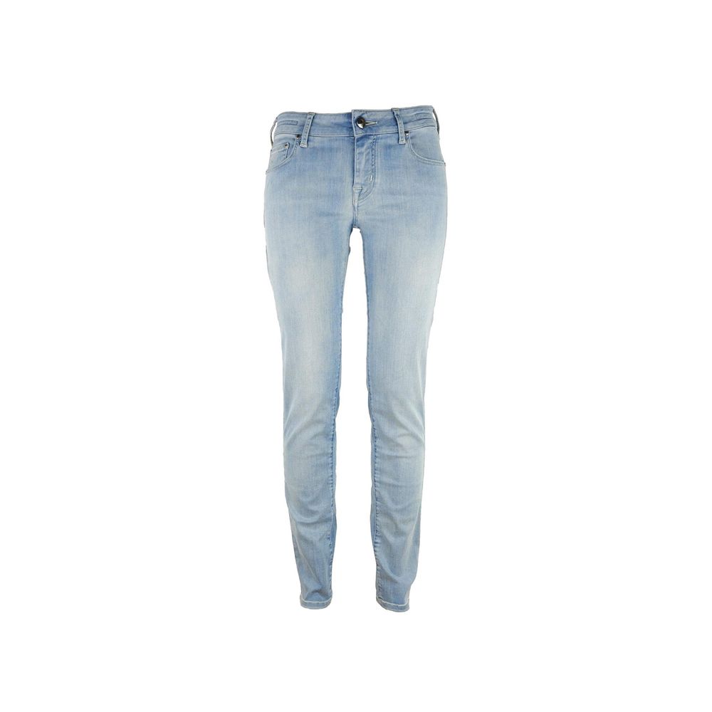 Blue Cotton Skinny Pant